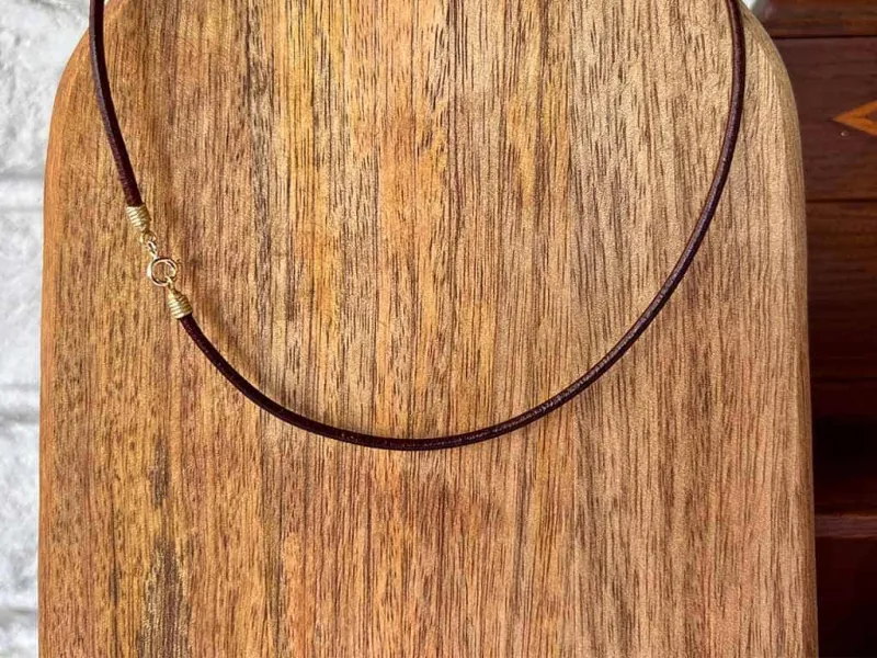 Brown Leather Necklace