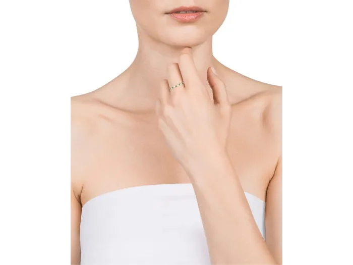 Silver Ring with Green Zirconia