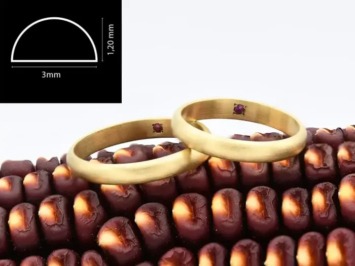 18K Classic Matte Gold Ring