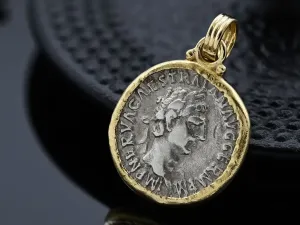 Gold Pendant with Roman Coin