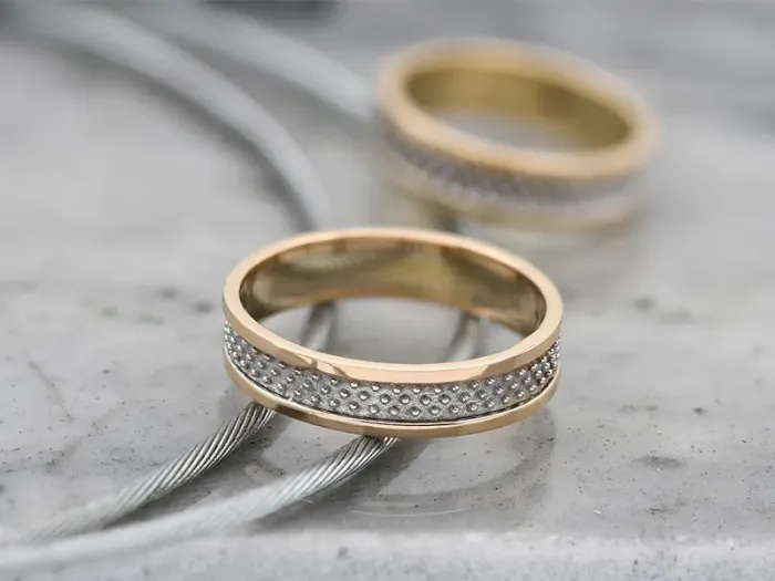 18K Rose and White Gold Ring