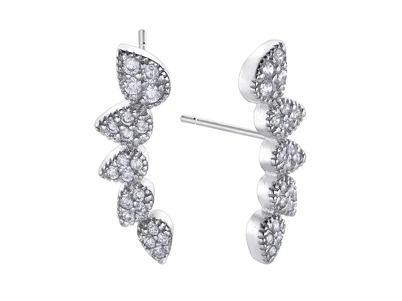 Silver Climber Earrings