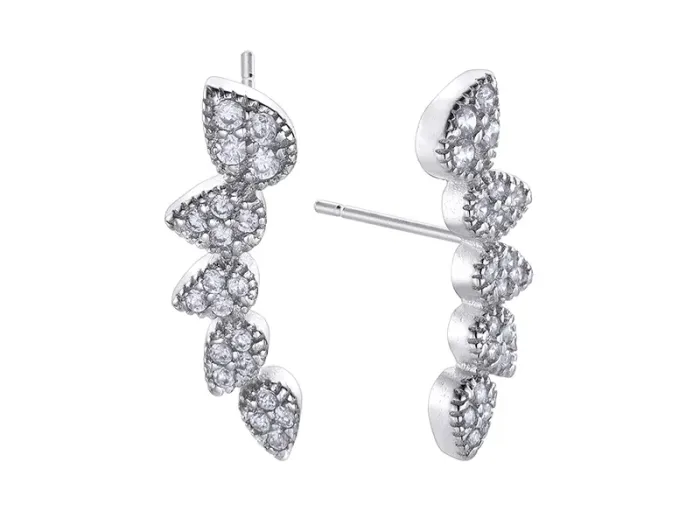 Silver Climber Earrings