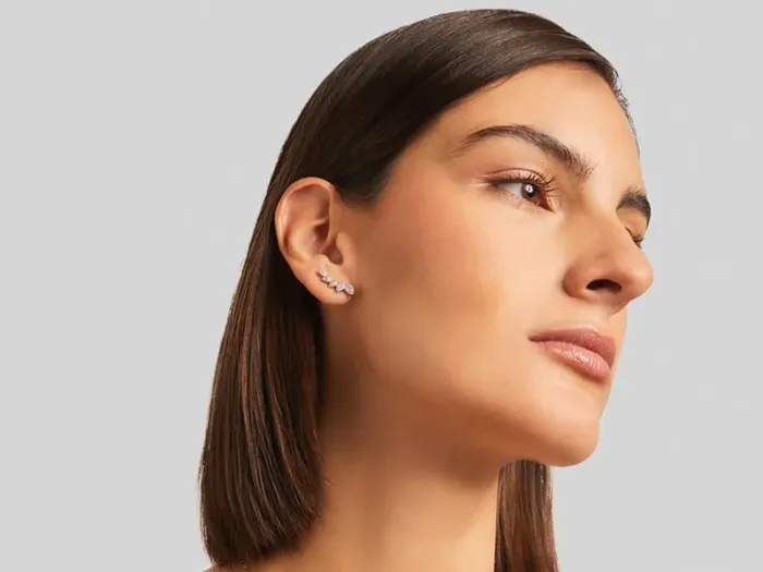 Silver Climber Earrings