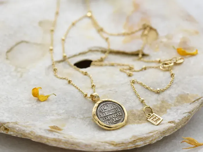 18K Gold Necklace with Hispano-Arabic Coin