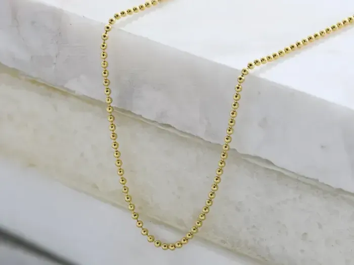 Ball link gold chain