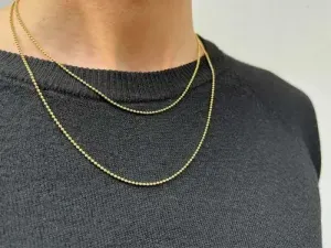 Ball link gold chain