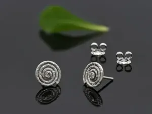 Pendientes de Oro Blanco con Diamantes