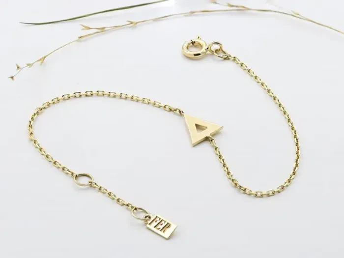 Gold Triangle Bracelet