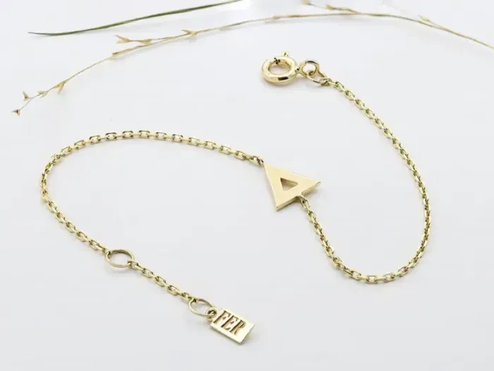 Gold Triangle Bracelet