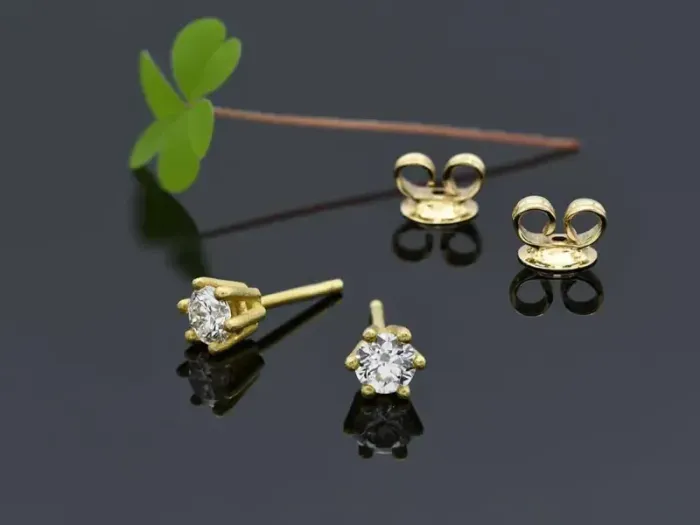 Pendientes de Oro Amarillo con Diamantes