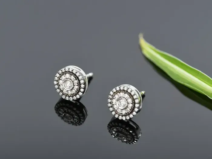 Pendientes de Oro Blanco con Diamantes