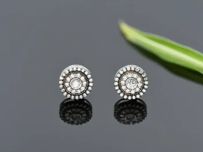 Pendientes de Oro Blanco con Diamantes