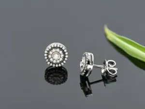 Pendientes de Oro Blanco con Diamantes