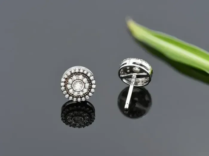 Pendientes de Oro Blanco con Diamantes