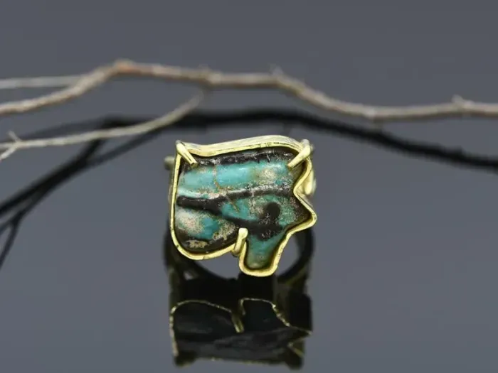 Ring with Ancient Egyptian Amulet