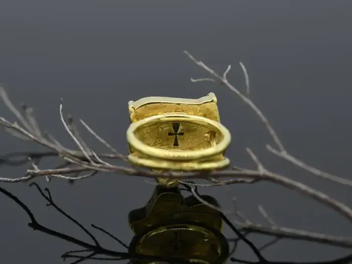 Ring with Ancient Egyptian Amulet