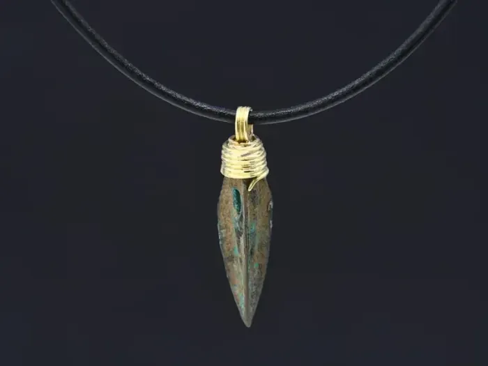 Gold Pendant with Ancient Greek Arrowhead