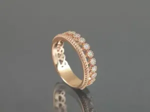 Rose Gold Ring with Diamonds