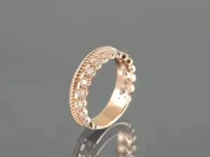 Rose Gold Ring with Diamonds