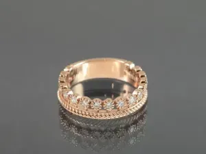 Rose Gold Ring with Diamonds