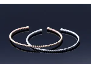 Brazalete de Ouro  Rosa Espiral