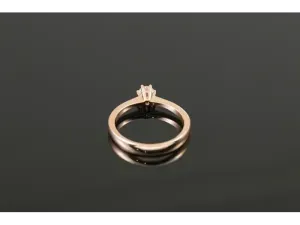 Anillo Solitario de Oro Rosa con Brillante 0,30 qt