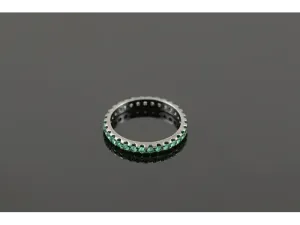 Eternity Ring in White Gold with Emeralds