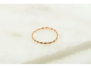 Anillo Trencita de Oro Rosa