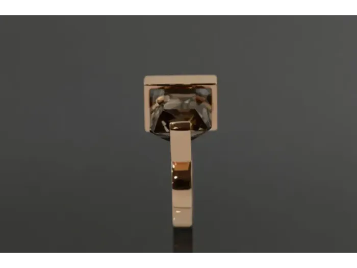 Frank Lloyd Wright Rose Gold Ring with Topaz