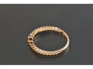 Anillo de Oro Rosa con Brillantes de 0,045 qt