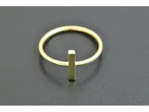 Anillo de Oro con Barra Transversal