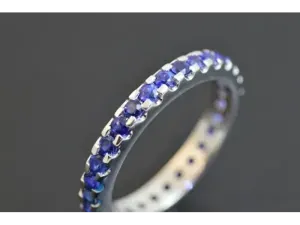 Eternity Ring in White Gold with  Sapphires