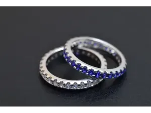 Eternity Ring in White Gold with  Sapphires