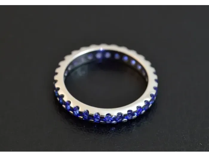 Eternity Ring in White Gold with  Sapphires