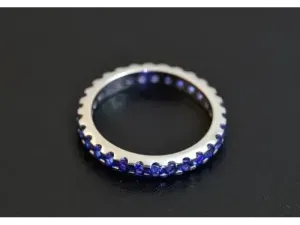 Eternity Ring in White Gold with  Sapphires