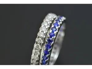 Eternity Ring in White Gold with  Sapphires