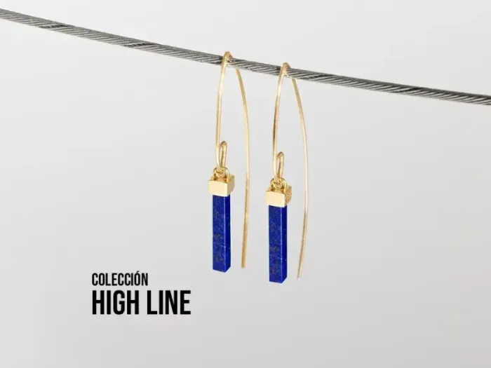 High Line Earrings with Lapis Lazuli