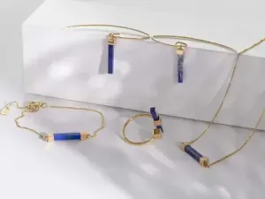 High Line Earrings with Lapis Lazuli