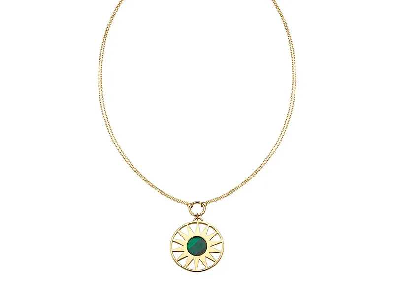 Silver and Malachite Necklace