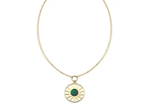 Silver and Malachite Necklace