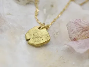 Gold Pendant with Rose