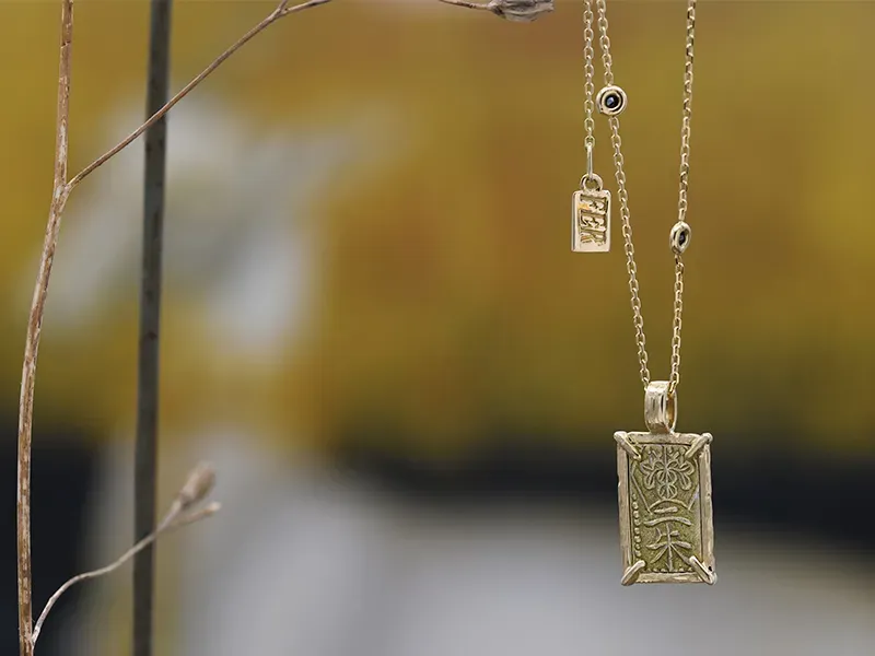 Gold Pendant with Ancient Japanese Coin