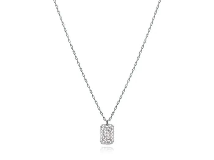 Silver Necklace with Zirconia