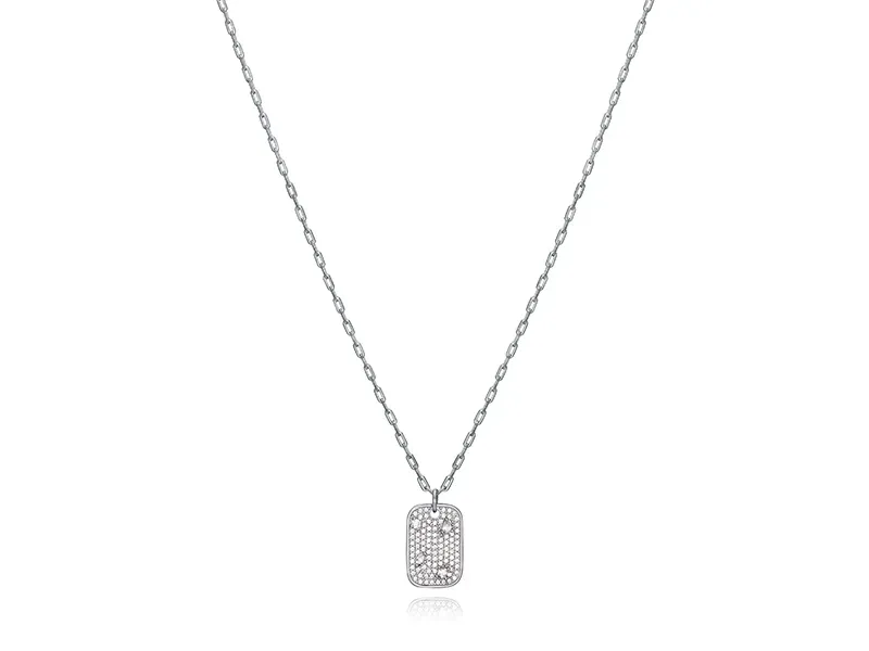 Silver Necklace with Zirconia