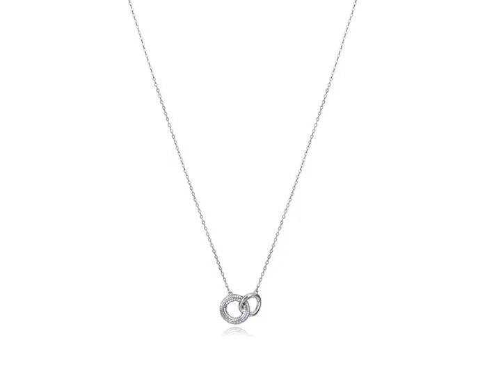 Silver Necklace with Zirconia