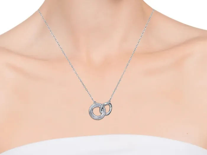 Silver Necklace with Zirconia