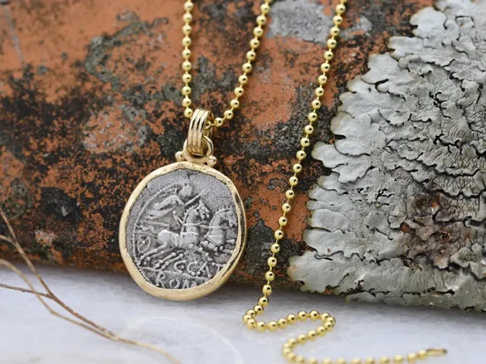 Gold Pendant with Roman Denarius