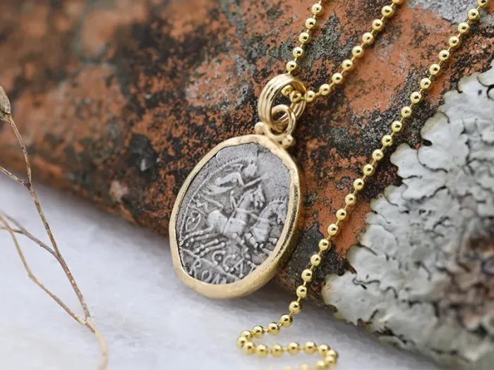 Gold Pendant with Roman Denarius