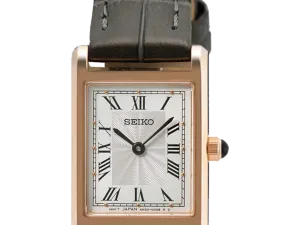 Reloj Seiko con Correa gris y Esfera Rectangular